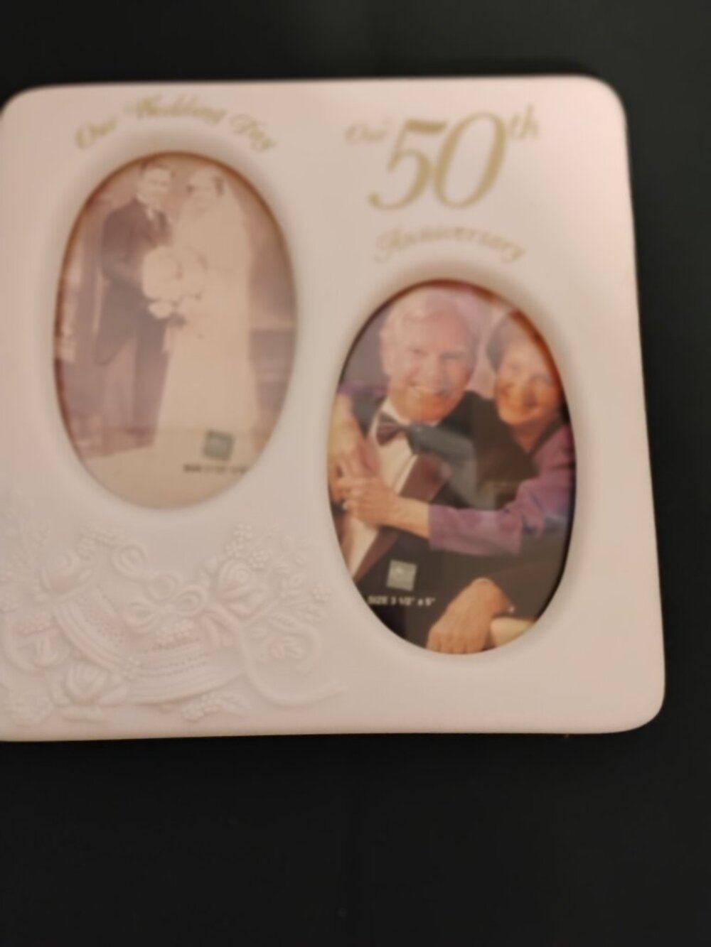 Porcelain 50th anniversary  picture frame